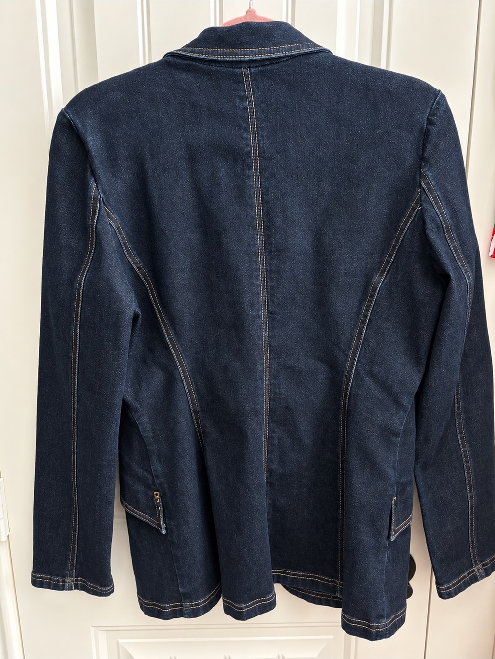 White House Black Market Dark Indigo Denim Blazer - Picture 3 of 5